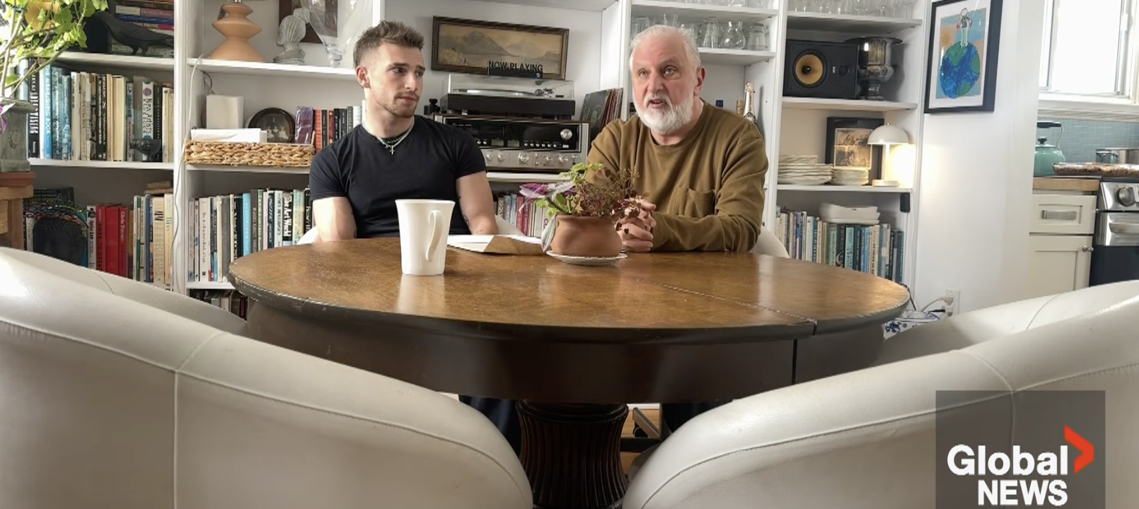 Eric Sauvageau and his son Sam