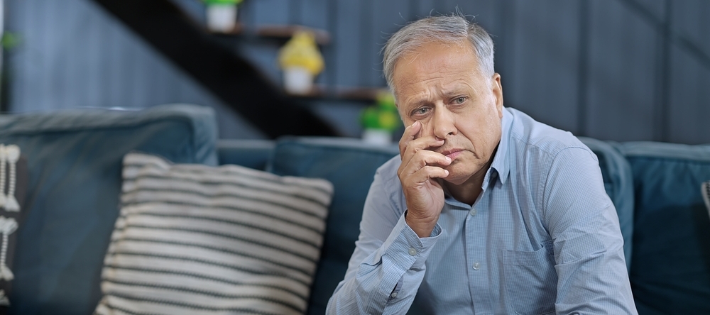 Man looking stressed