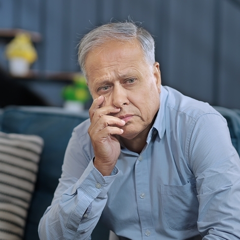 Man looking stressed