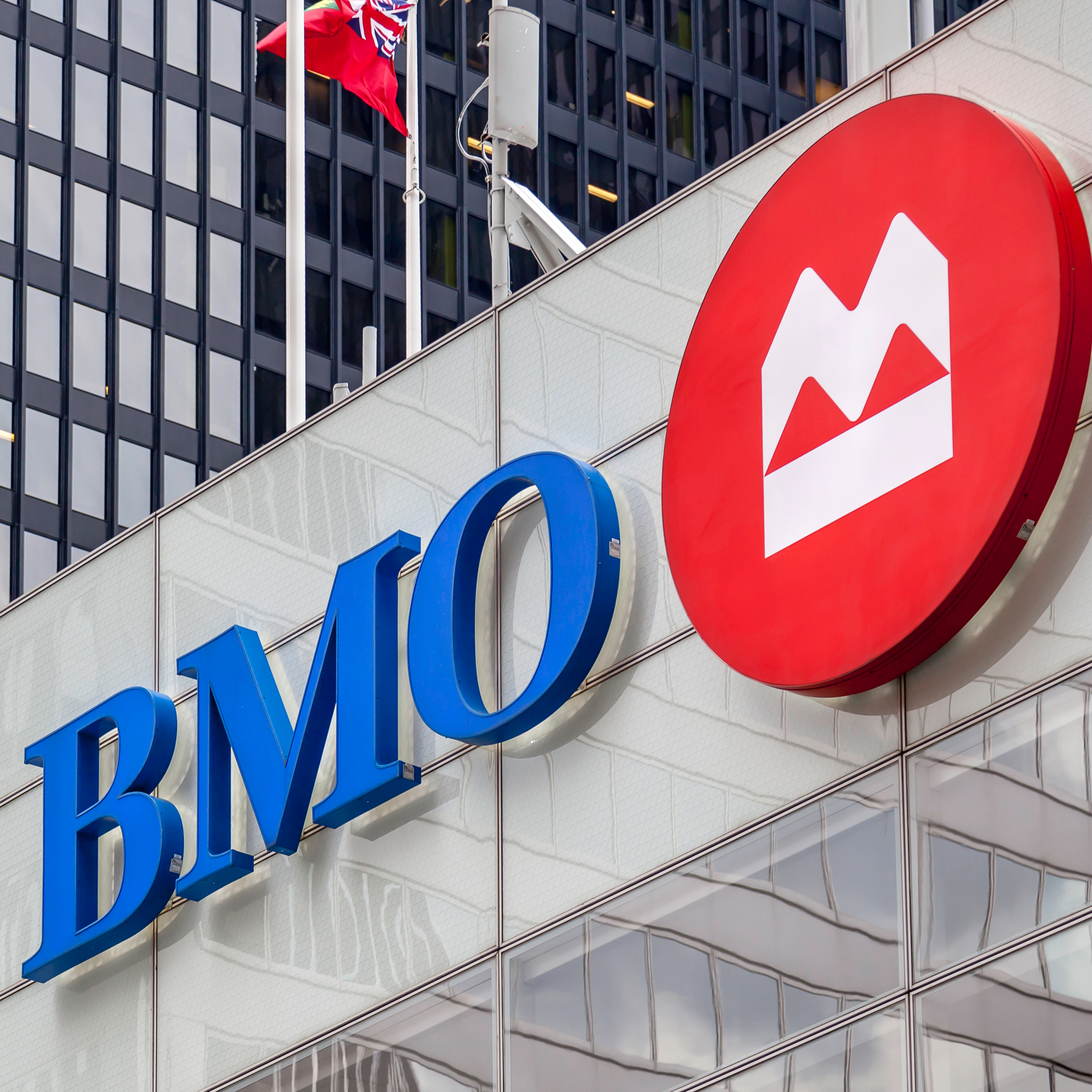 BMO (Bank of Montreal) main branch in Toronto, Canada. July 2018