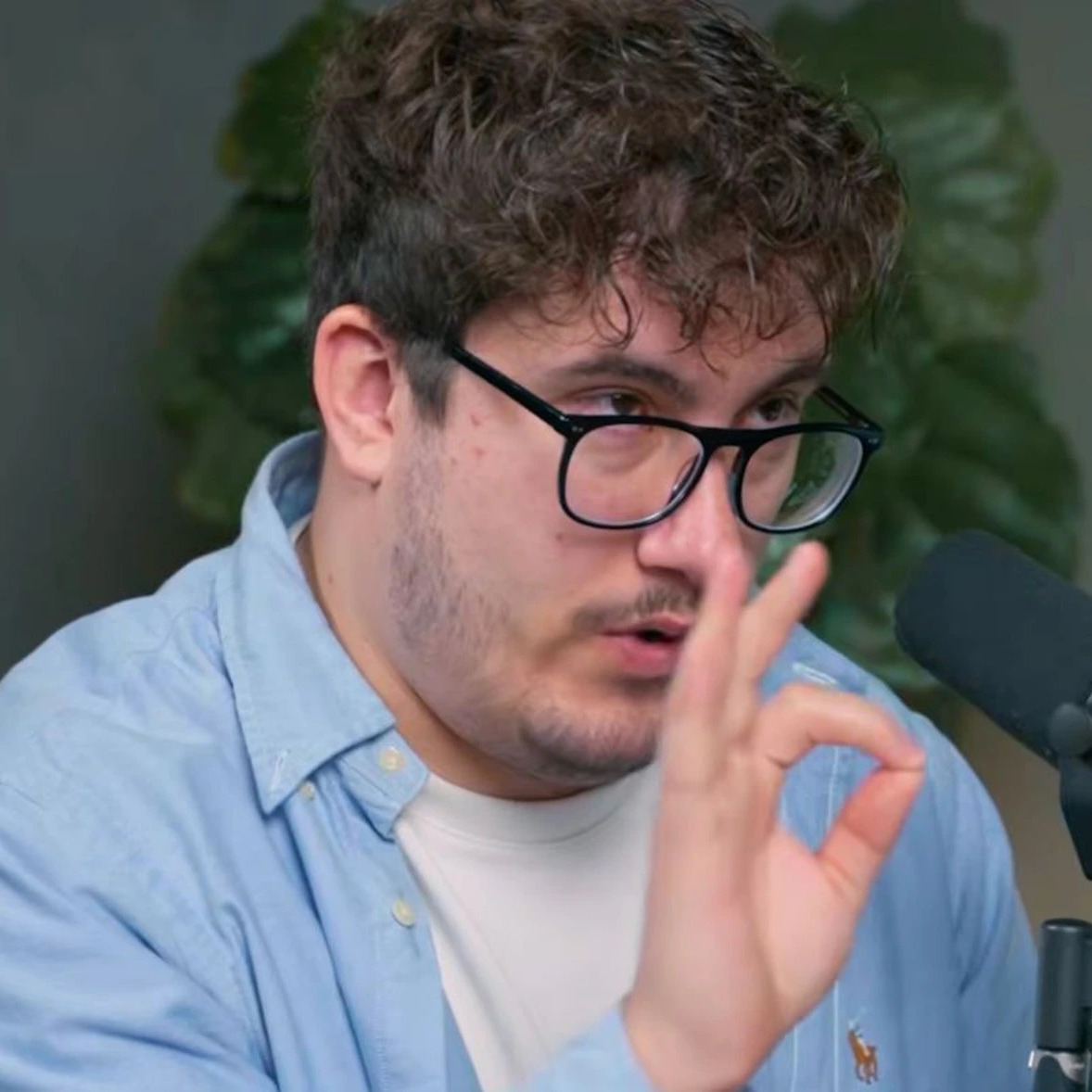 Caleb Hammer and guests on his podcast