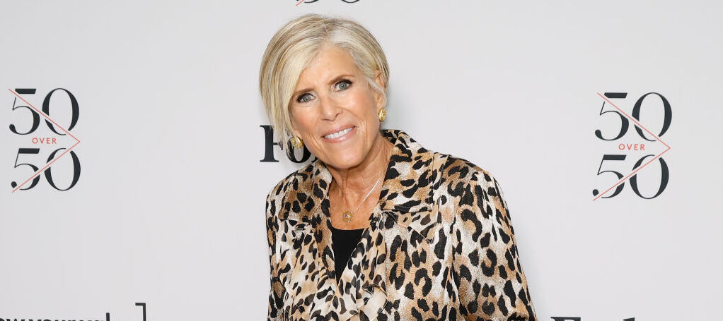 Suze Orman in leopard coat