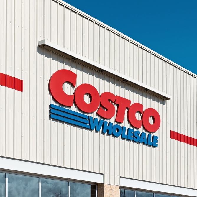 Exterior sign of a Costco