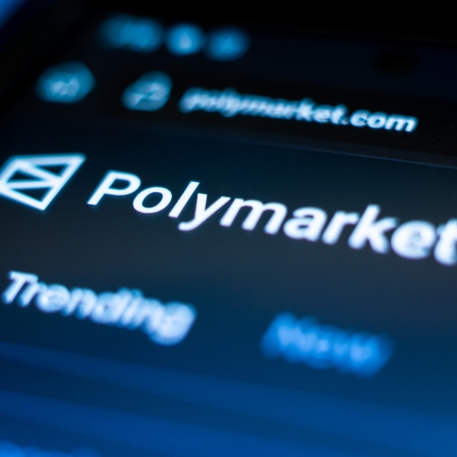 Polymarket on screen prediction market platform displaying real time event tracking