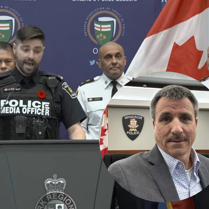 The Ontario Association of Chiefs of Police (OACP) crime prevention media event (Inlay) Headshot of Barry Horrobin