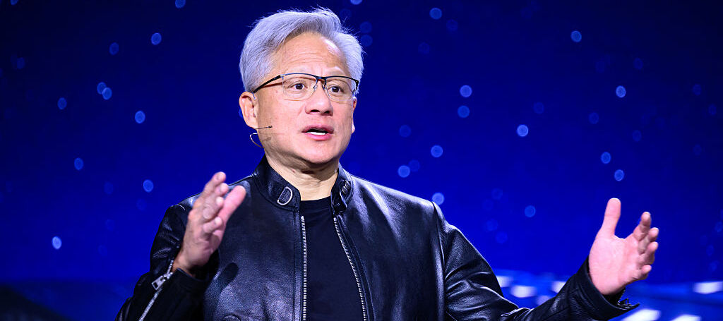 Jensen Huang speaking at conference