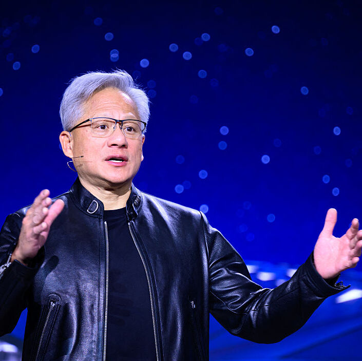 Jensen Huang speaking at conference