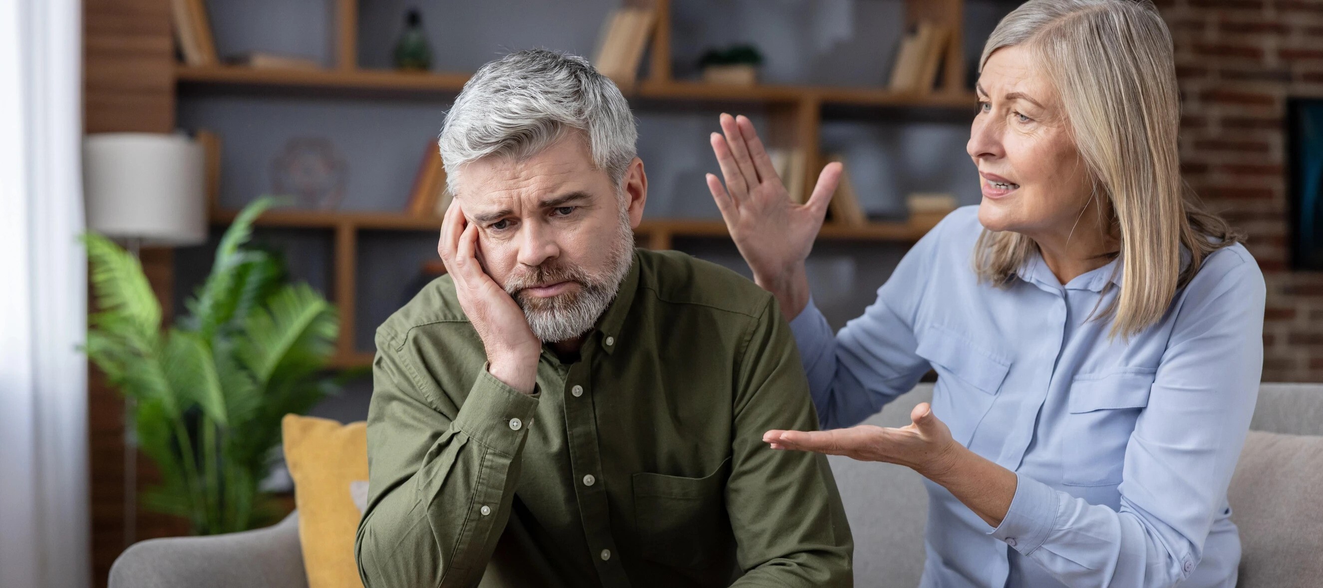 Older couple arguing
