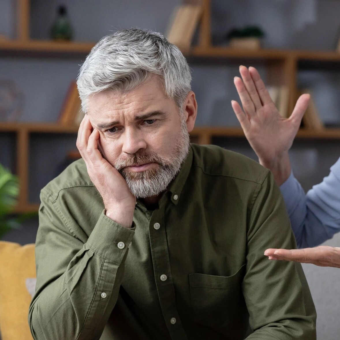 Older couple arguing