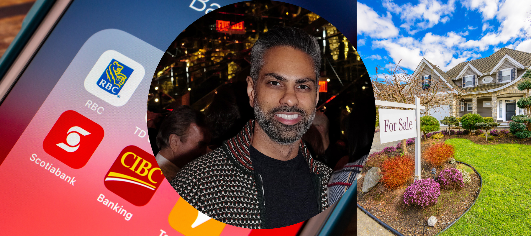 Photo of banking apps on a smartphone + house for sale | Ramit Sethi, Nov 2025