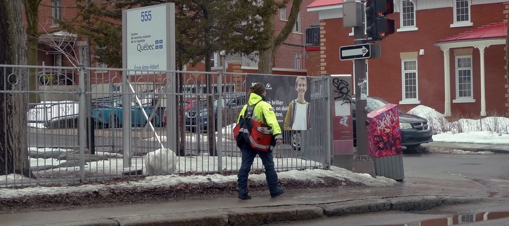 Canada Post delivering mail