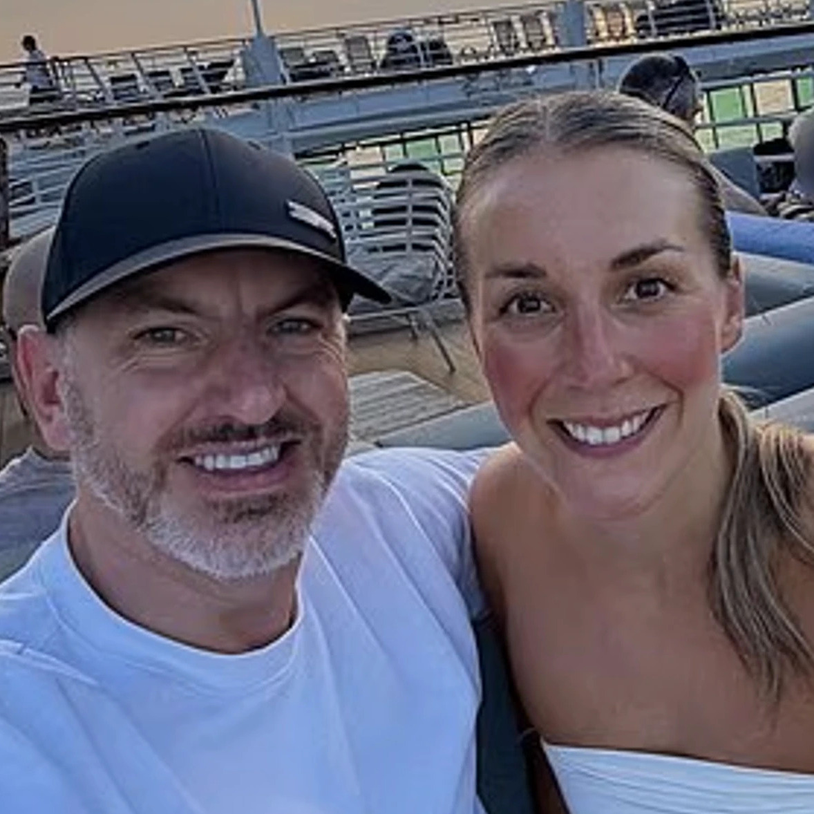 A selfie of a couple