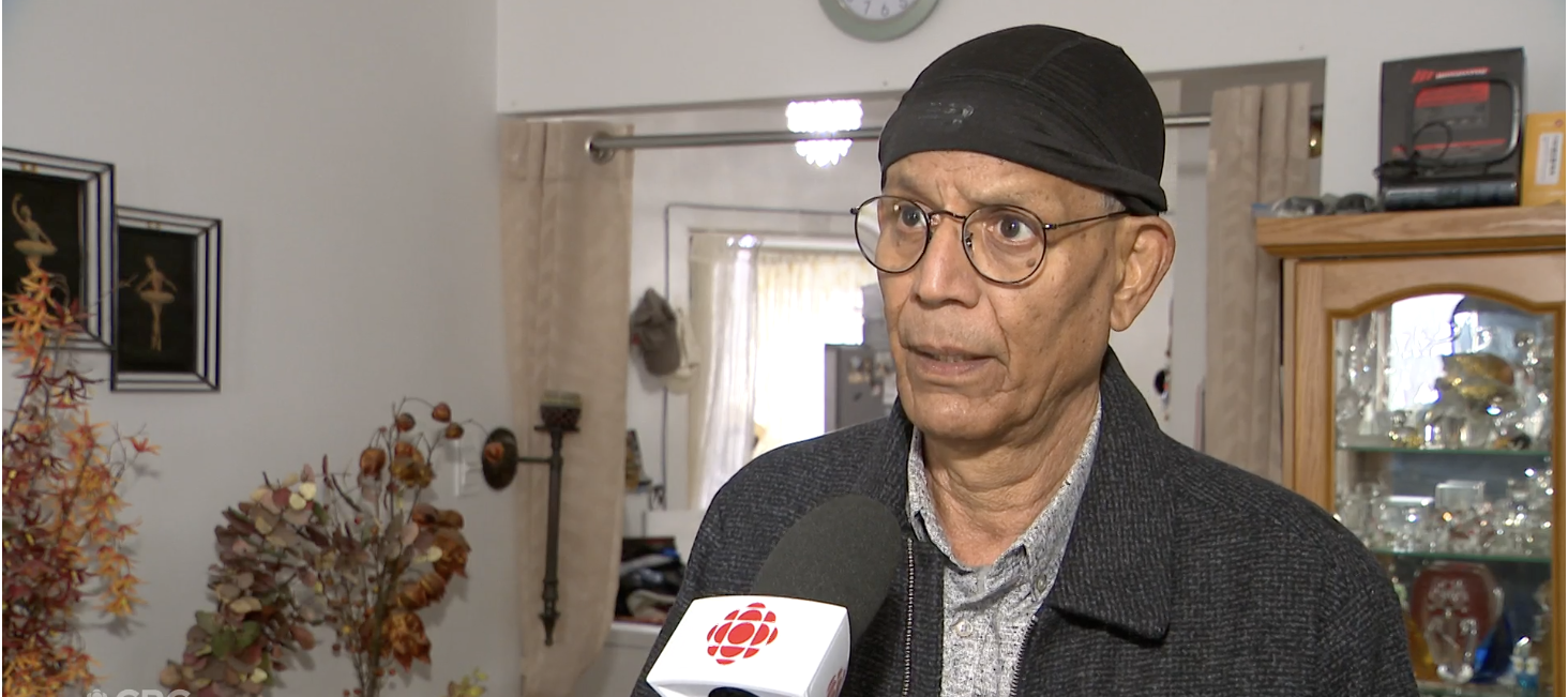 Man being interviewed