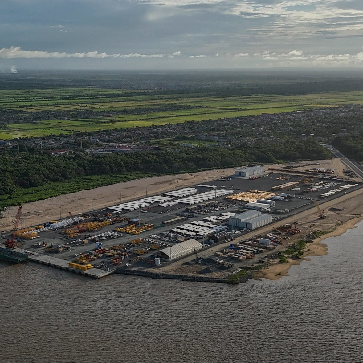 Aerial view of oil refinery