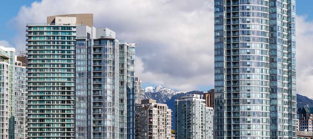 Apartment buildings in downtown Vancouver