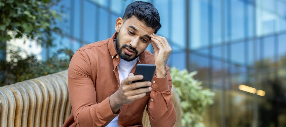 Man looking at phone