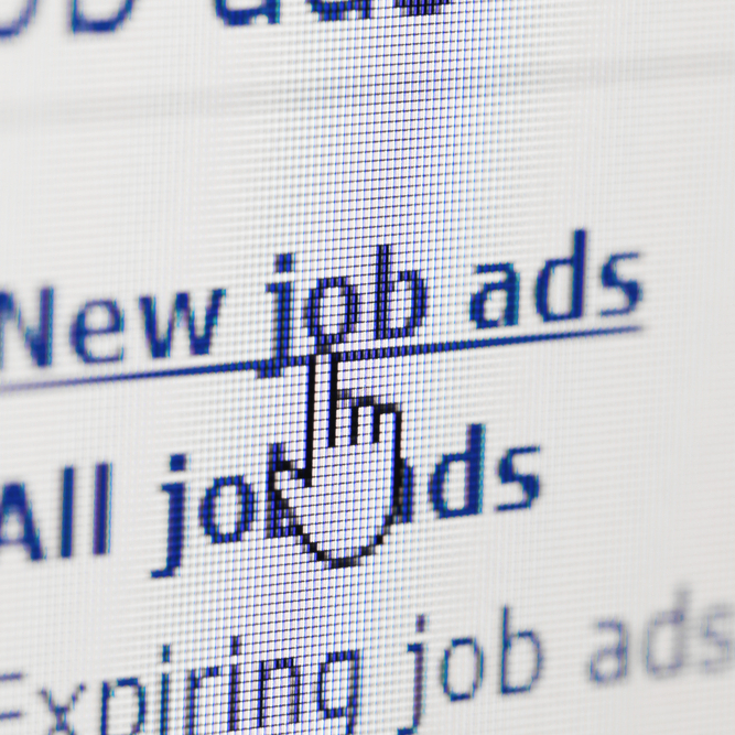 Looking for new job on internet ads