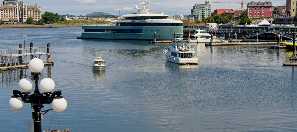 Superyacht in Victoria British Columbia