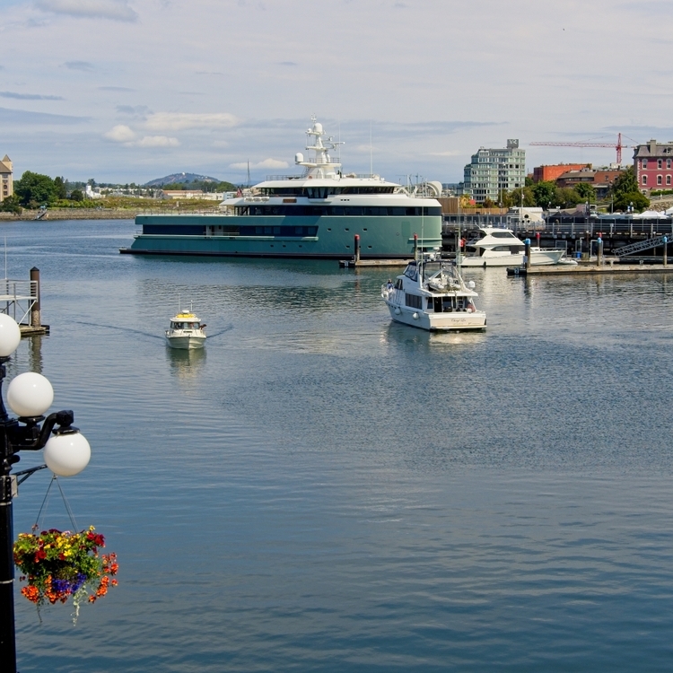Superyacht in Victoria British Columbia