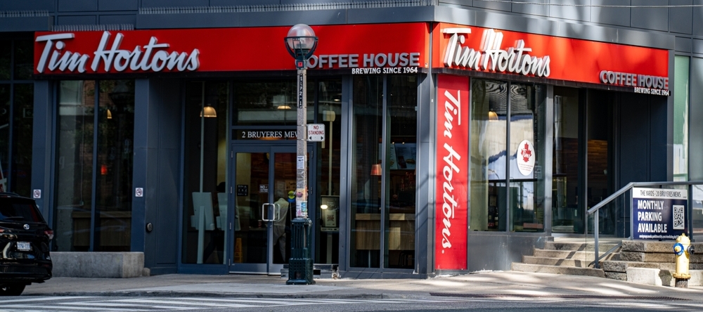 Exterior of a Tim Hortons location