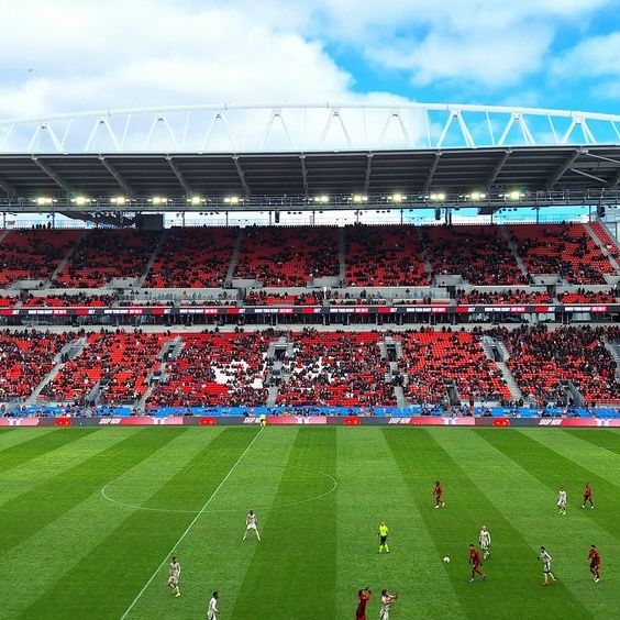 BMO Field hosting the World Cup in Toronto, Canada