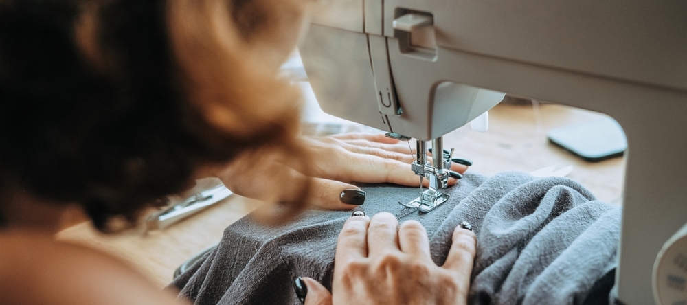 Woman sewing