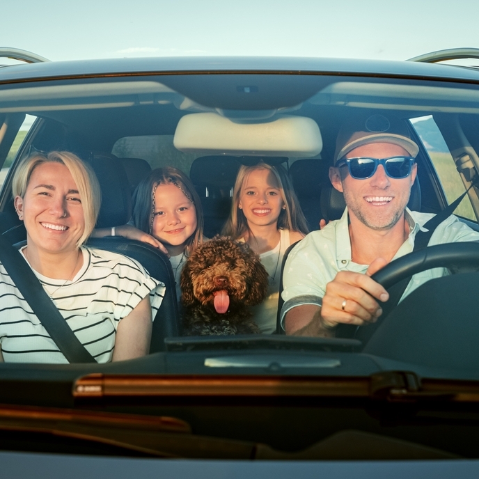 Roadtripping family