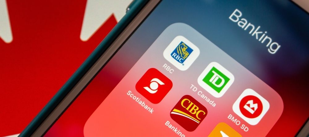 opular Canadian banks, Royal Bank of Canada, TD Canada Trust, Bank of Montreal, Scotiabank, Canadian Imperial Bank of Commerce, Tangerine on iPhone