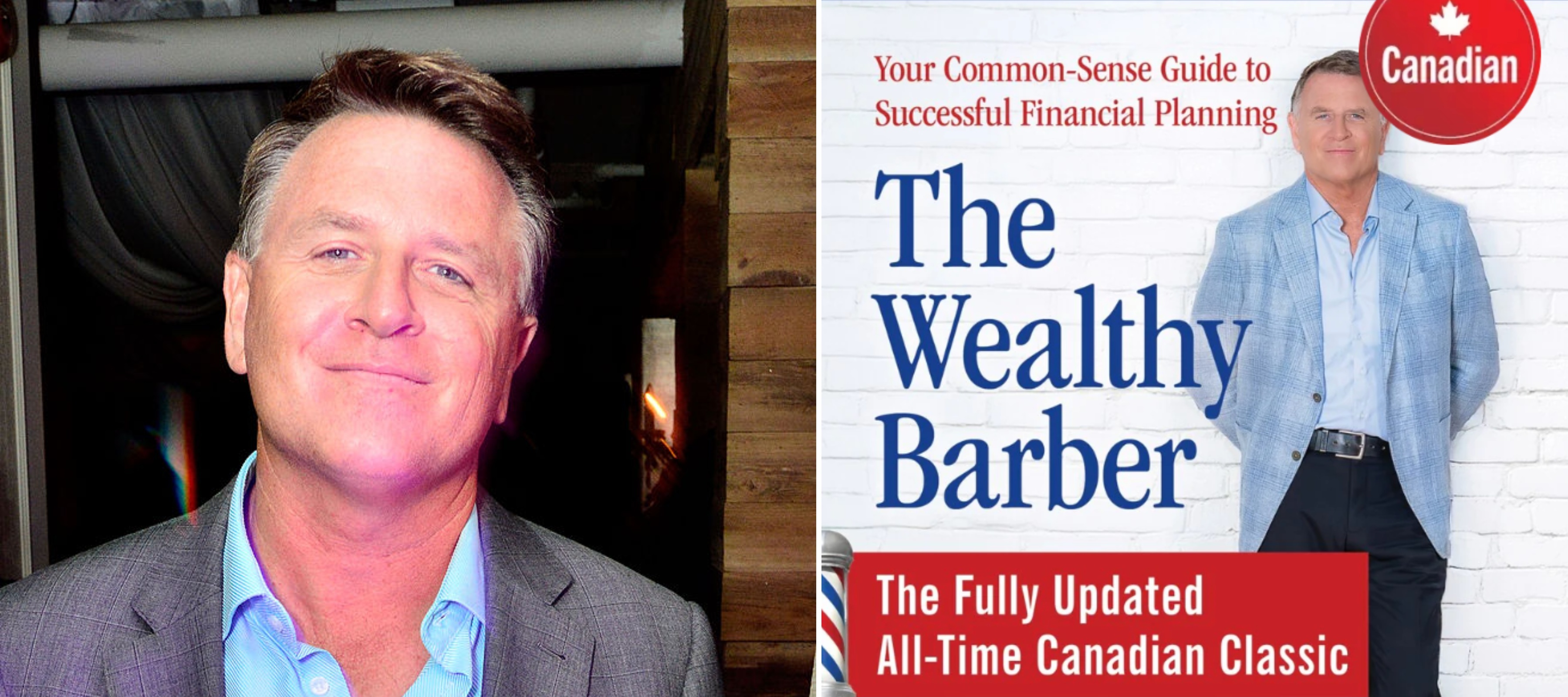 David Chilton at the Nikki Beach Pop-up in 2014 + Cover of The Wealthy Barber