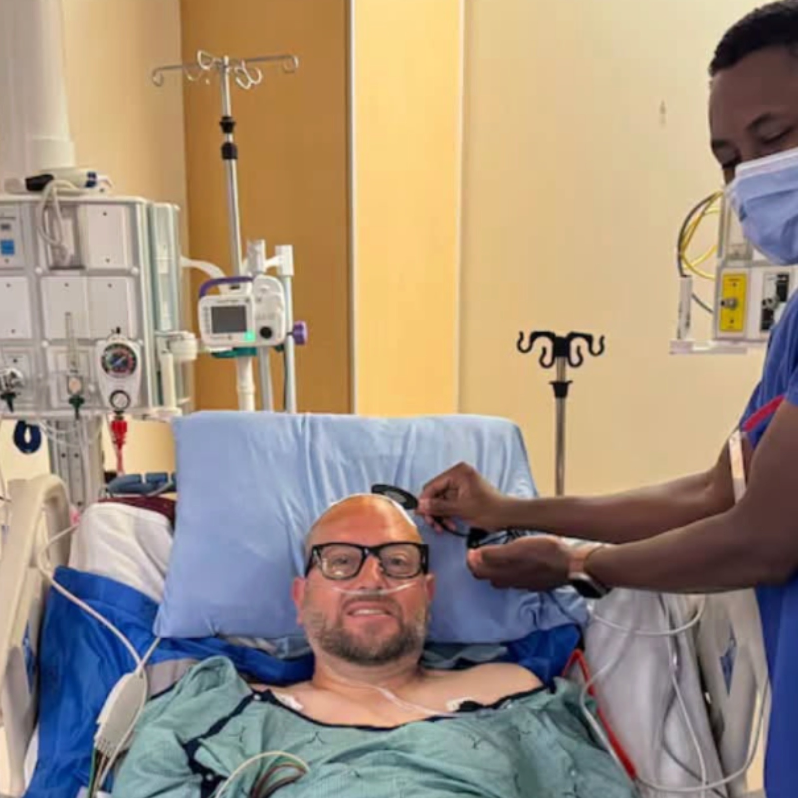 Elon Musk, co-founder of Neuralink in Paris, France 2023 + Lee Marten in hospital
