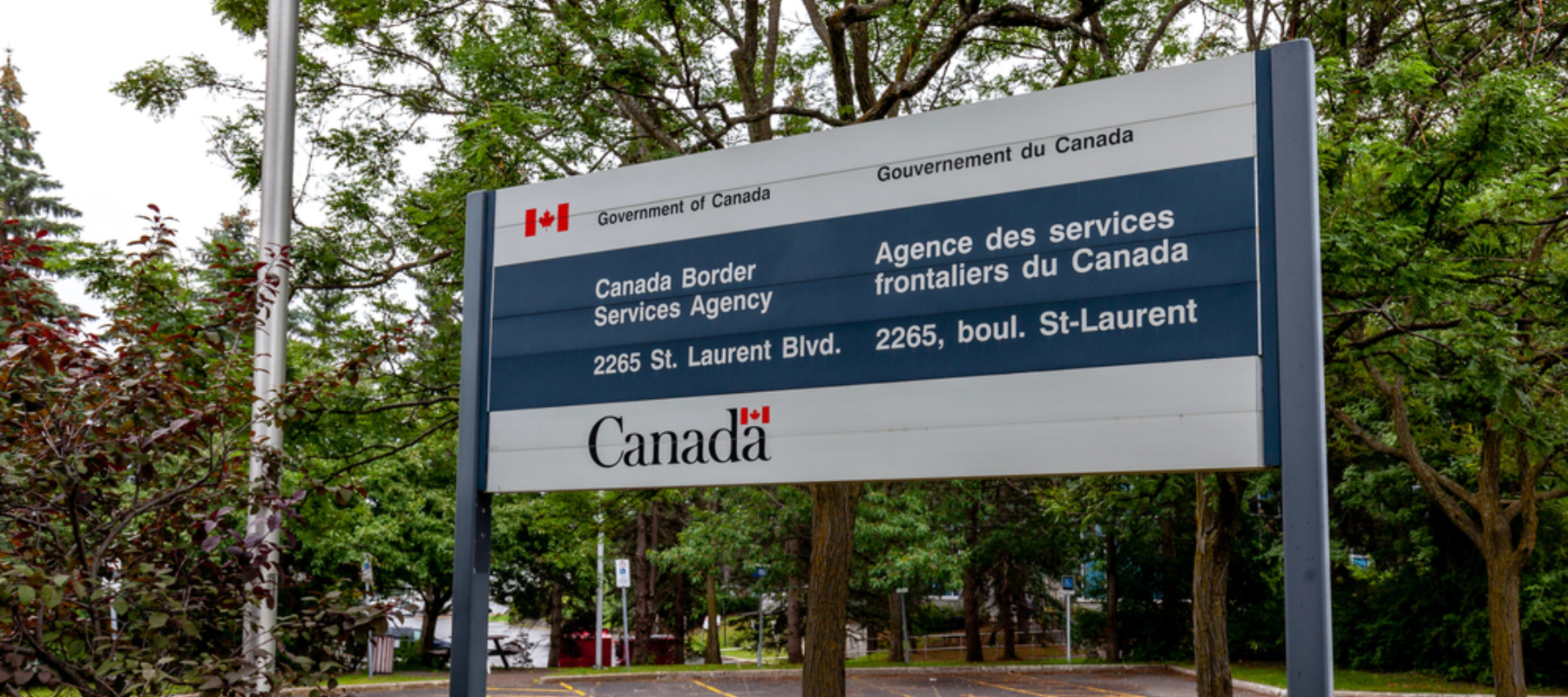 Sign of Canada Border Services Agency on St. laurent Blvd in Ottawa
