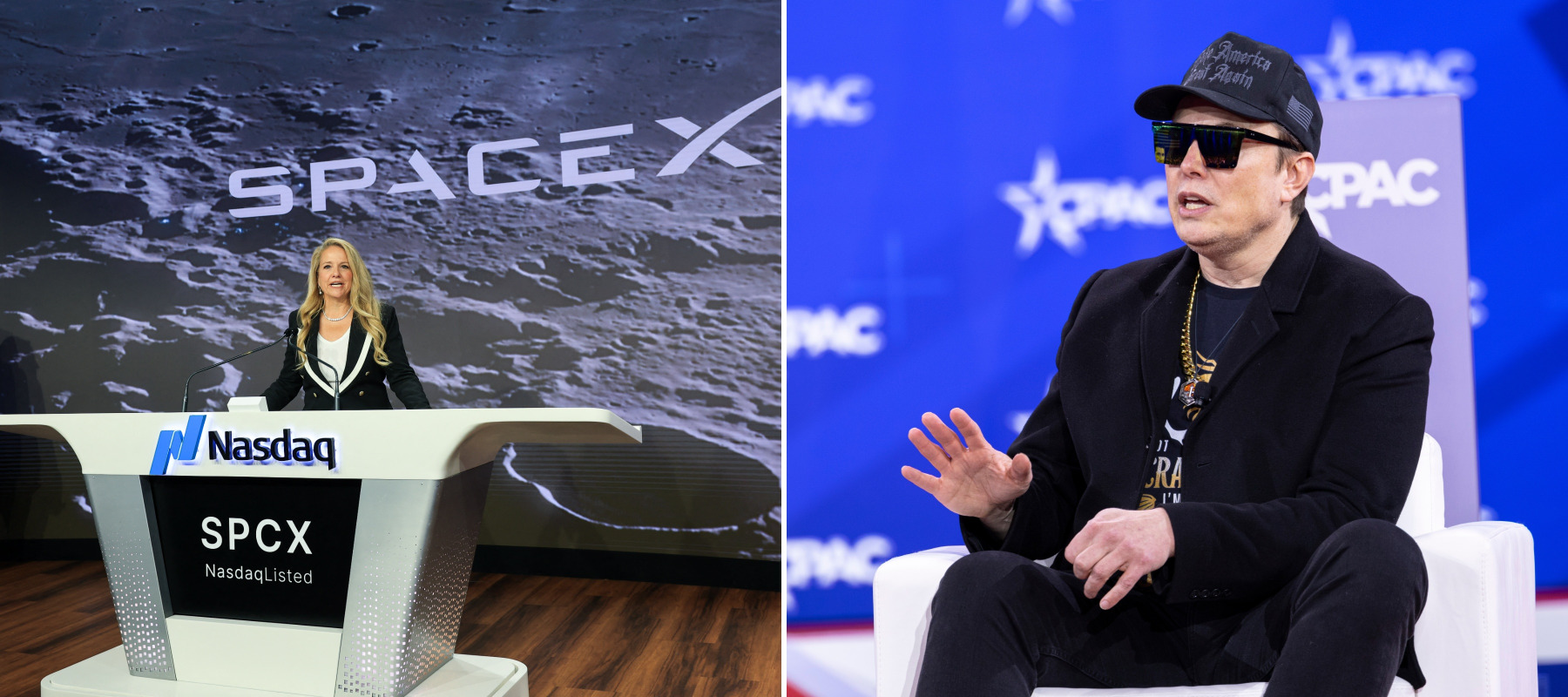 Gwynne Shotwell and Elon Musk