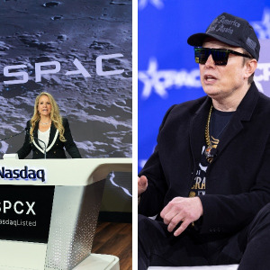 Gwynne Shotwell and Elon Musk