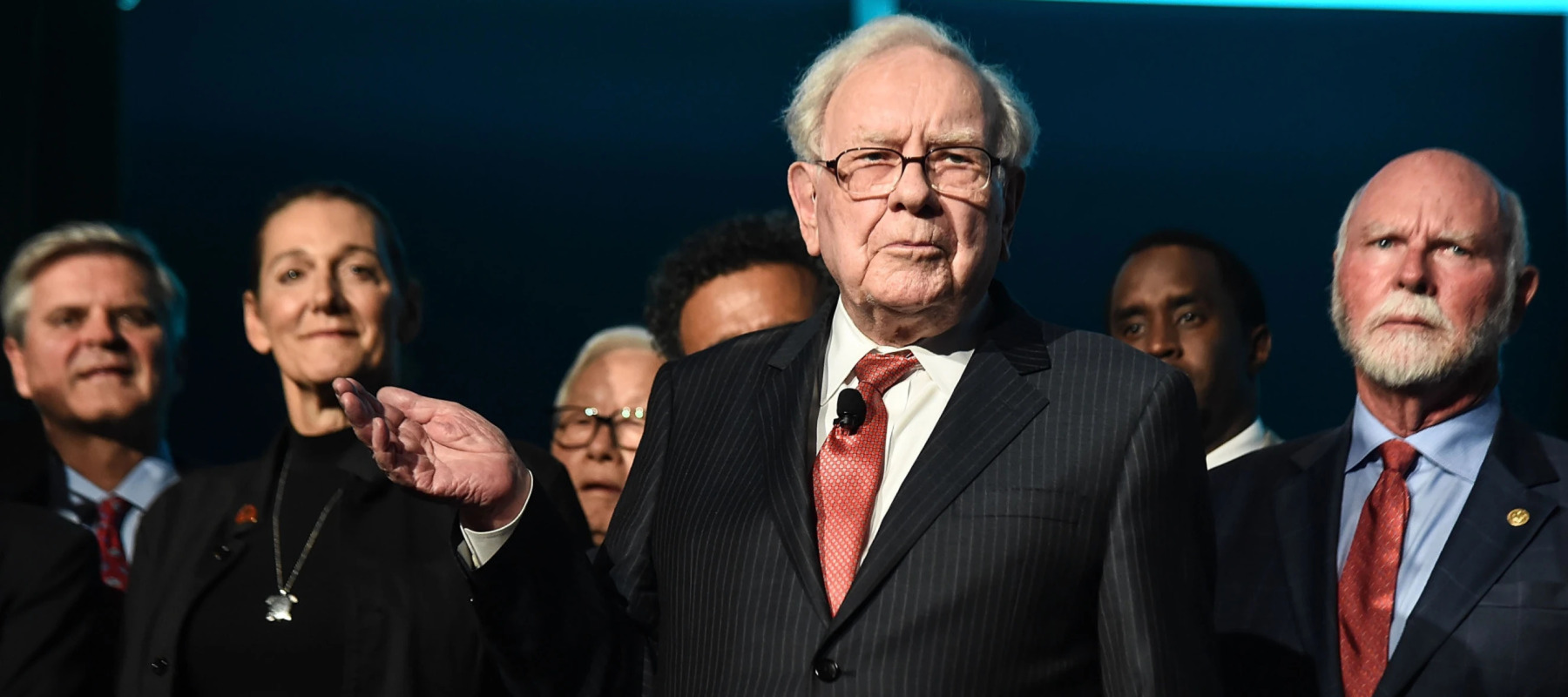 Warren Buffett speaking at an event