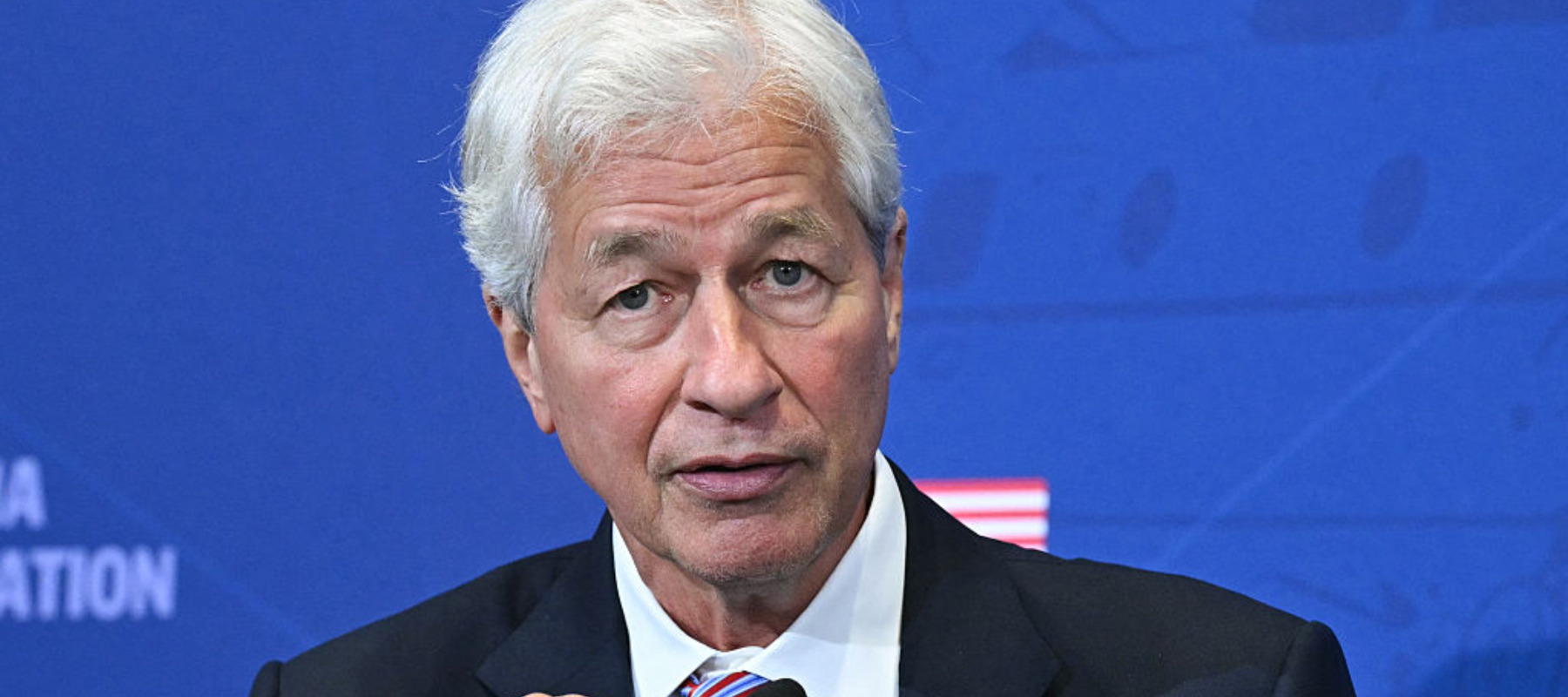 Jamie Dimon at a press event