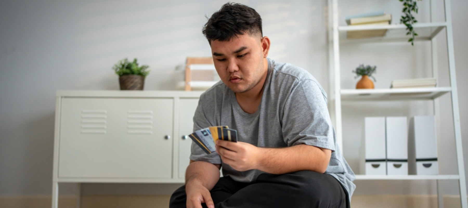 Man overwhelmed by debt