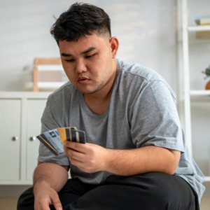 Man overwhelmed by debt