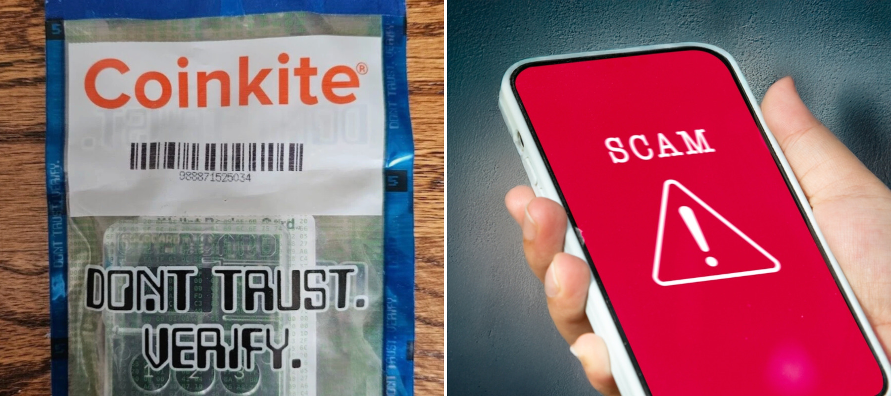 CoinKite Cold Storage for sale on Ebay.com + Scam alert on smartphone