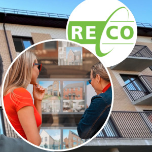 Upset young man outside of condo building + (Inlay) Women looking at real estate listings + (Inlay) RECO logo screenshot