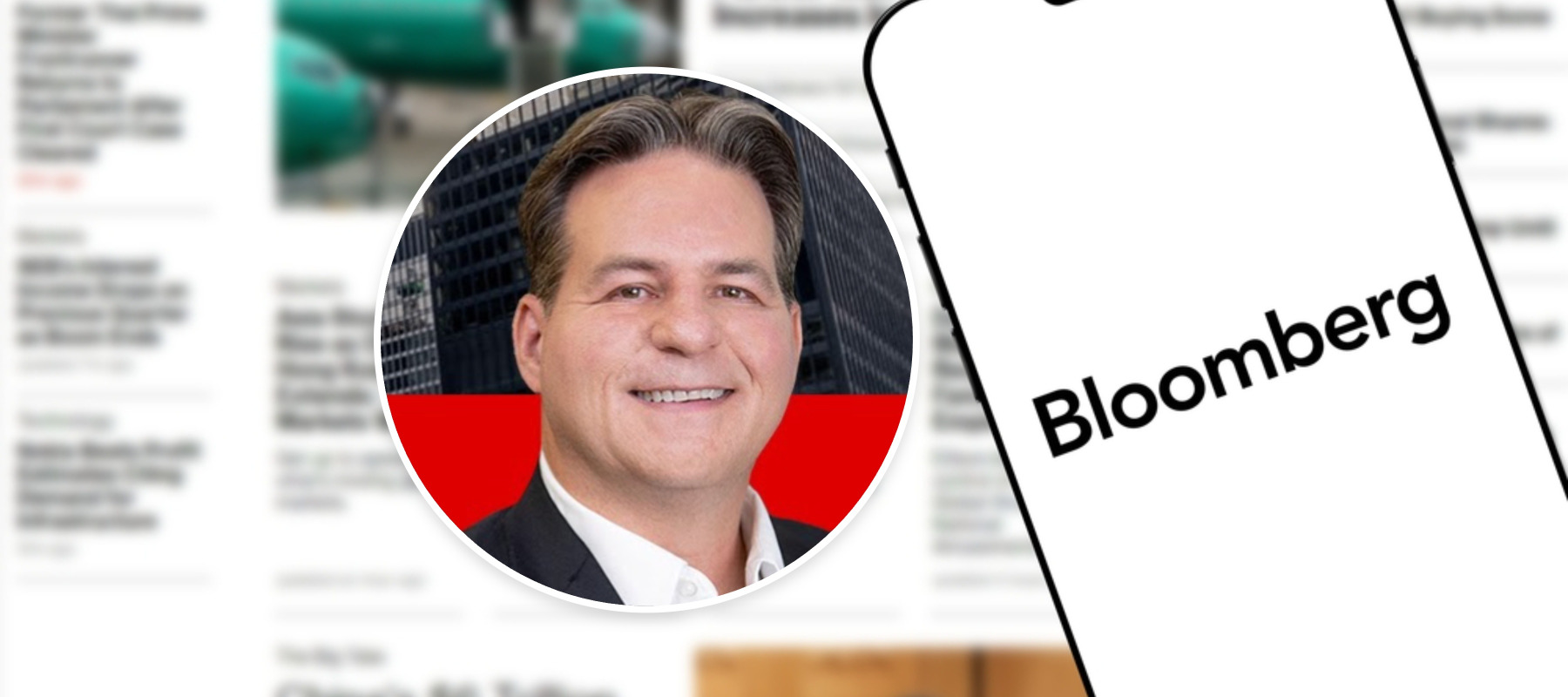(Inset) Larry Berman, CIO and CFA + Image of Bloomberg