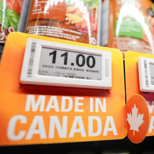 Made in Canada signage at Loblaws grocery store