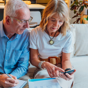 Couple planning for retirement