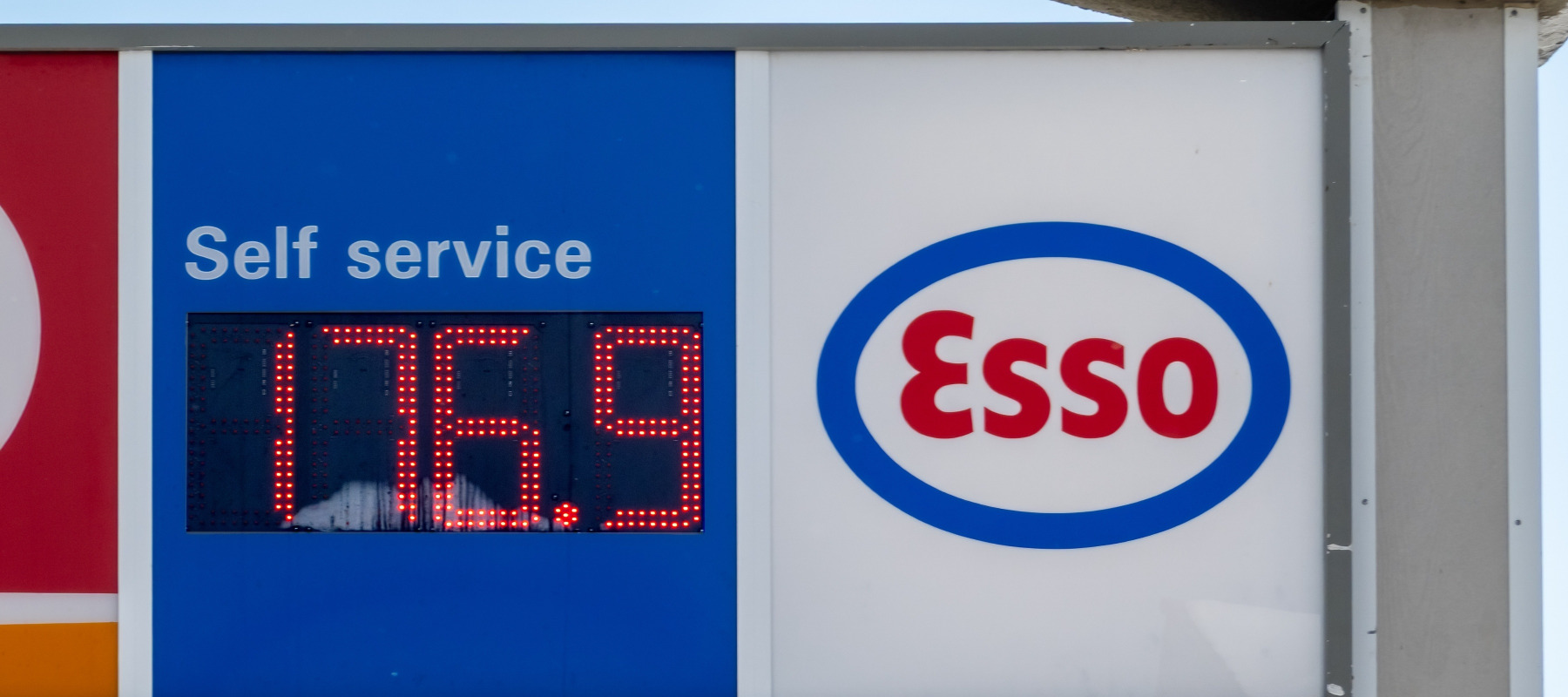Photo of a Calgary gas station with high gas price