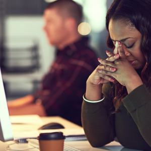Stressed woman