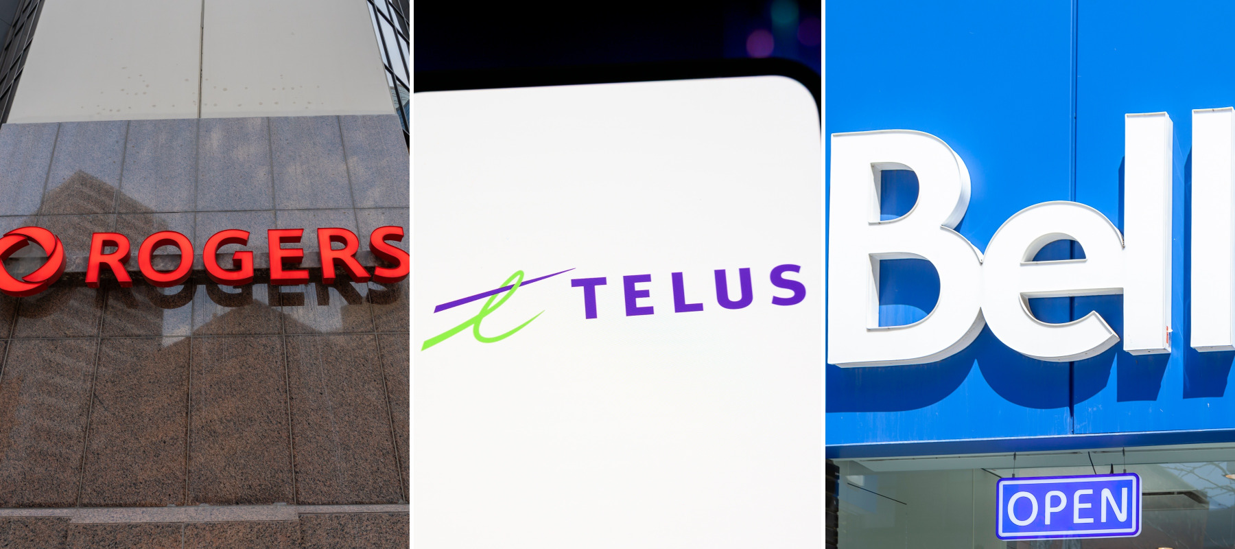 Rogers, Bell and Telus