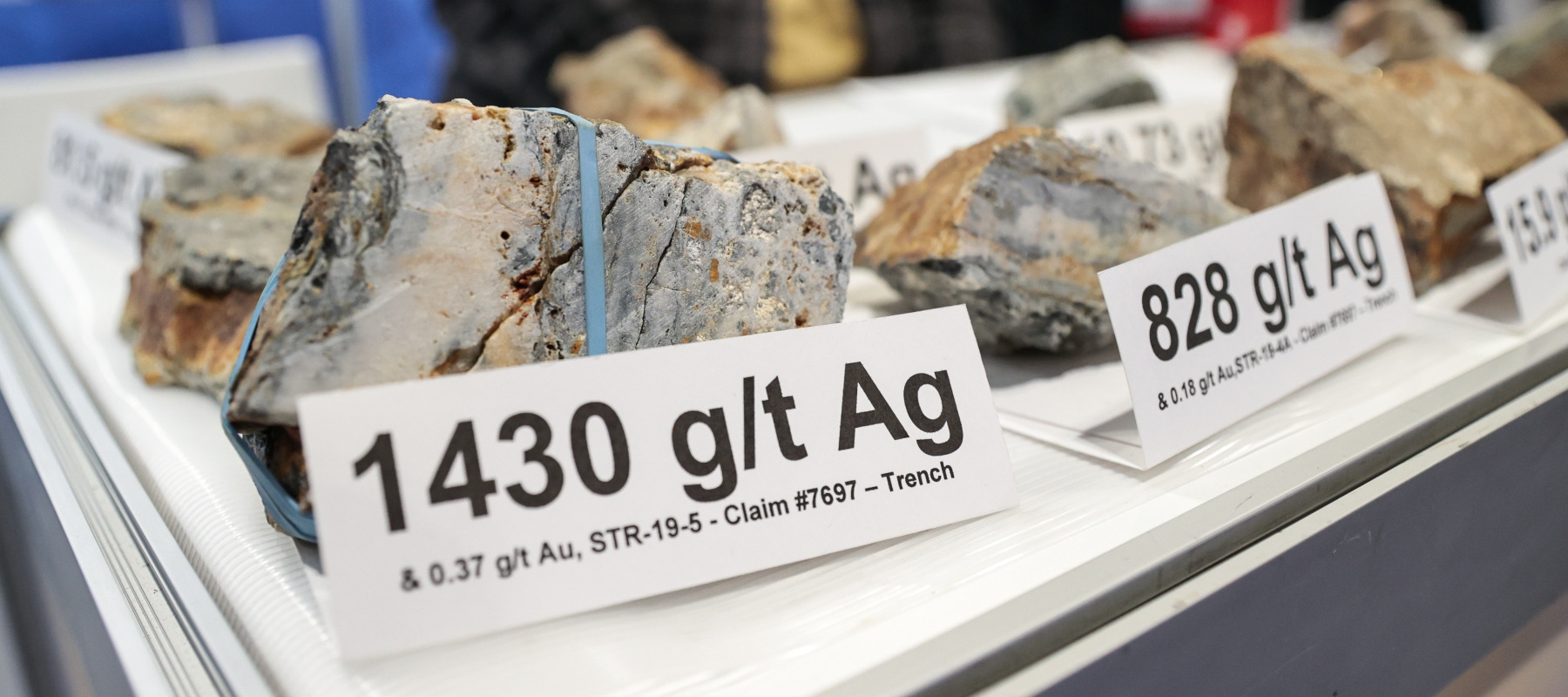 Silver ore samples are seen during the Prospectors &amp; Developers Association of Canada (PDAC) 2025 International Convention in Toronto