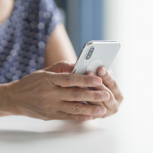 Elderly woman on the phone