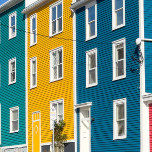 So-called Jellybean houses in St. John's Newfoundland