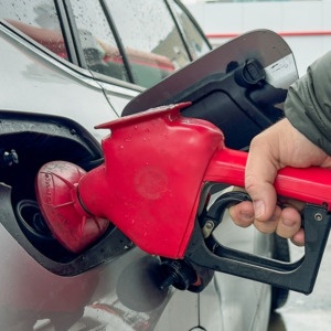 Person pumping gas