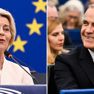 Ursula von der Leyen and Mark Carney at the Economic Summit in France